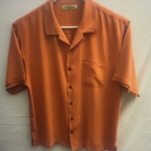 Men's Orange Short Sleeve Shirt